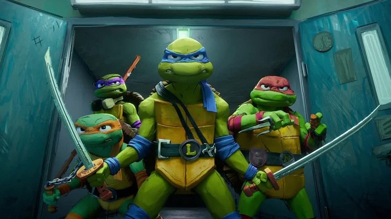 TMNT Mutant Mayhem Donnie, Raph, Leo e Mikey 