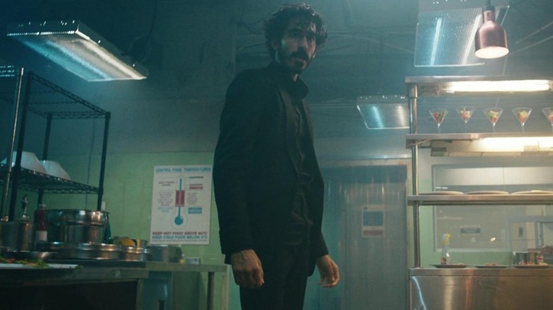 Dev Patel as Kid during the kitchen fight in Monkey Man