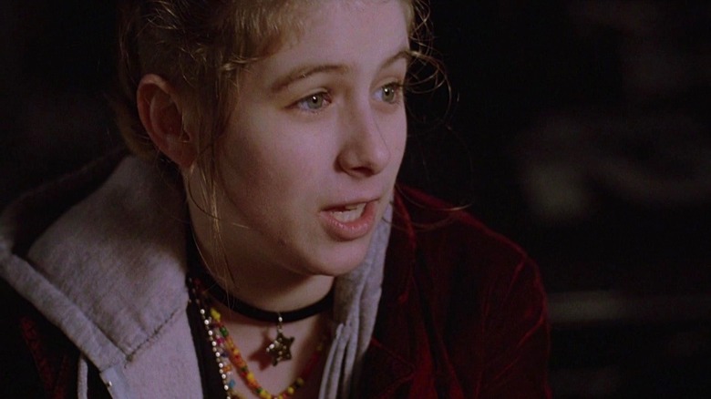 Rochelle Davis as Sarah talking in The Crow