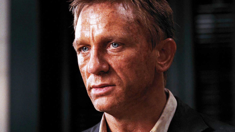 James Bond (Daniel Craig) looks disheveled in Quantum of Solace