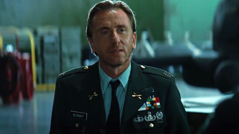 Tim Roth wearing a green military uniform as Emil Blonsky in The Incredible Hulk