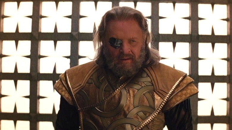 Anthony Hopkins as Odin wearing an eye patch in Thor