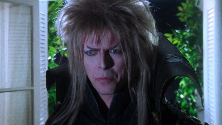 David Bowie as Jareth the Goblin King staring intensely in Labyrinth