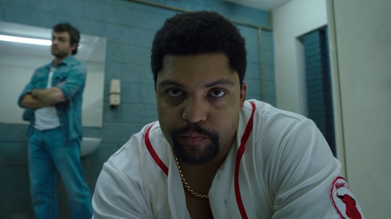 O'Shea Jackson Jr. as Daveed with Alden Ehrenreich as Eddie in Cocaine Bear