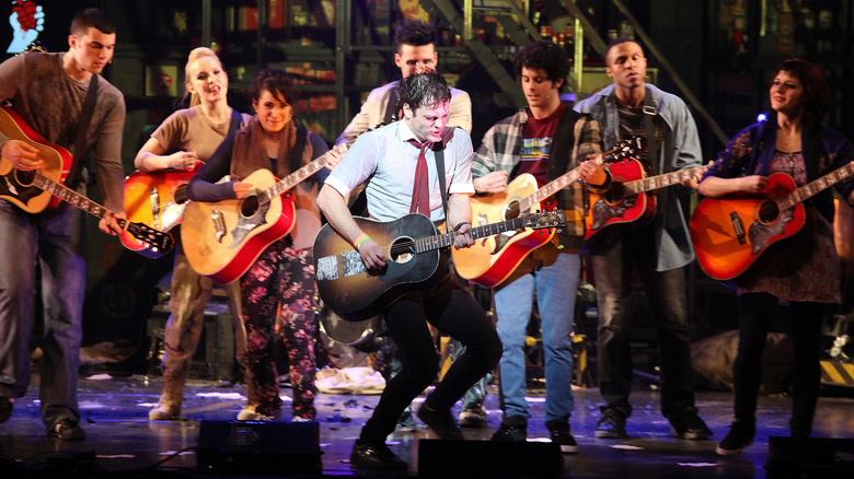 American Idiot cast performs during curtain call