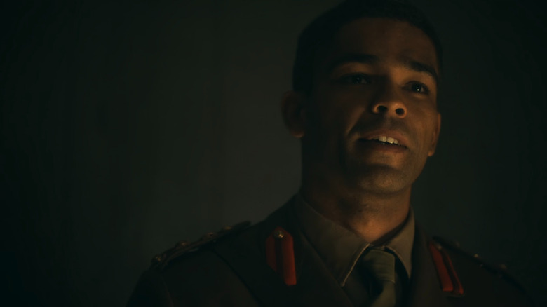 Kingsley Ben-Adir as Colonel Ben Younger speaking on Peaky Blinders