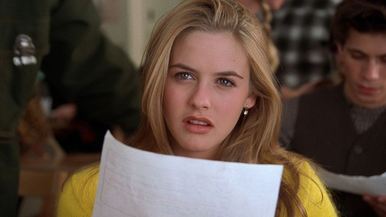 Alicia Silverstone as Cher Horowitz looks confused in Clueless