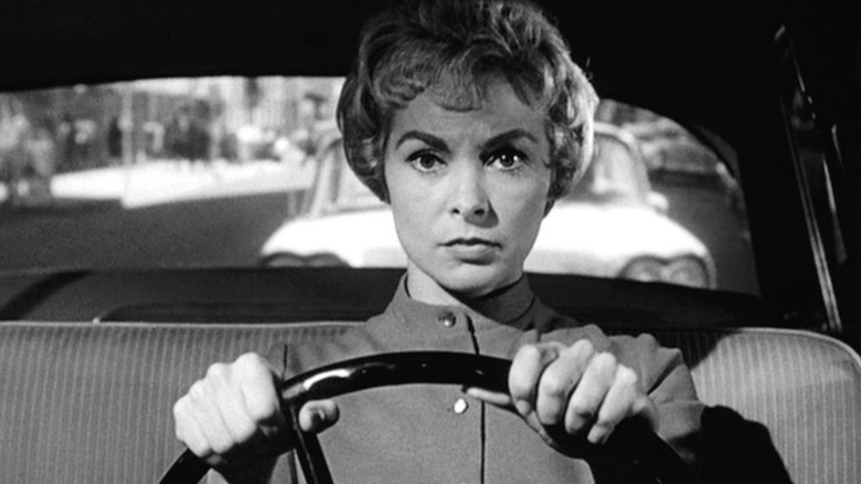 Marion Crane (Janet Leigh) driving car in Psycho