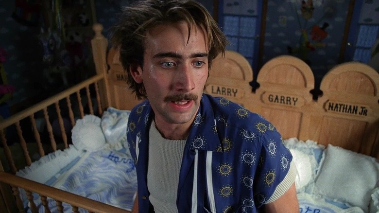 H.I. "Hi" McDunnough (Nicolas Cage) searches for baby in Raising Arizona