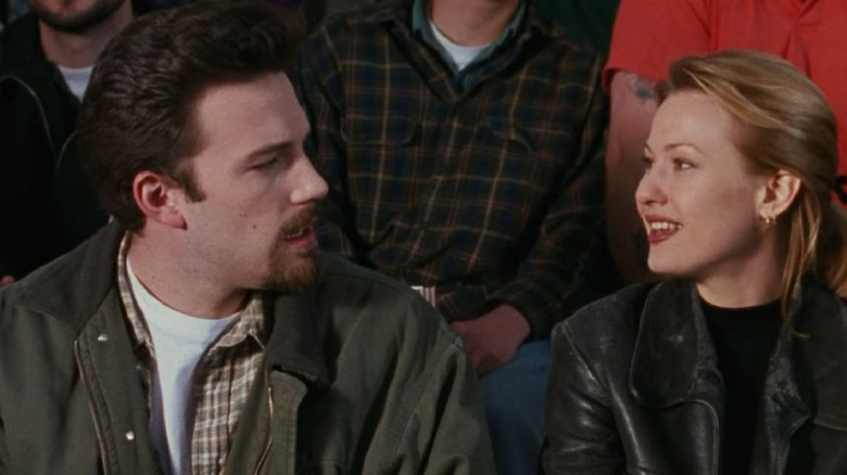 Holden looks incredulously at a smiling Alyssa in Chasing Amy