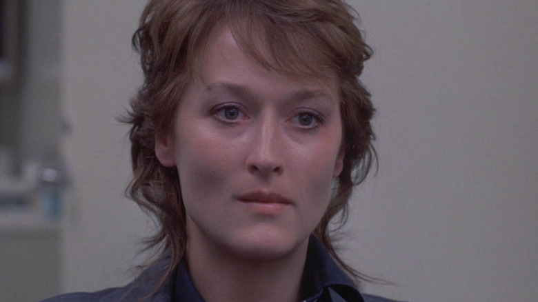 Karen Silkwood (Meryl Streep) looking stern in Silkwood