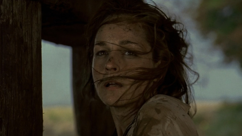 Jo Harding (Helen Hunt) stares at the aftermath of a tornado in Twister