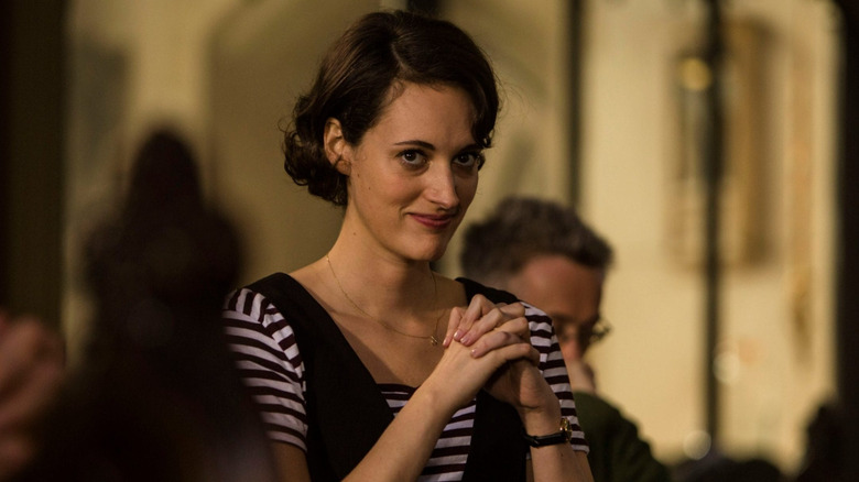 Phoebe Waller-Bridge as Fleabag in church in Fleabag