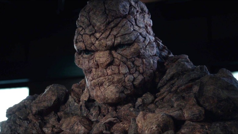 Jamie Bell as Thing pondering in Fantastic Four