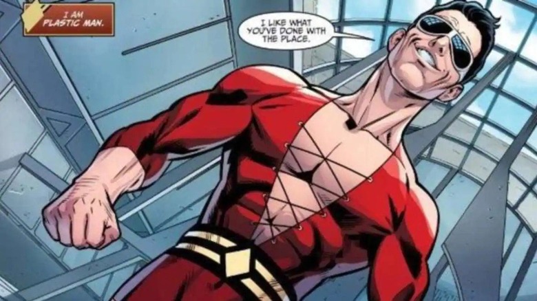 Plastic Man smiling