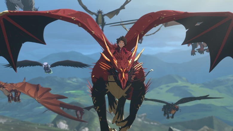Prince Ezran on dragon