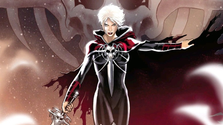 Phyla-Vell brandishing a sword