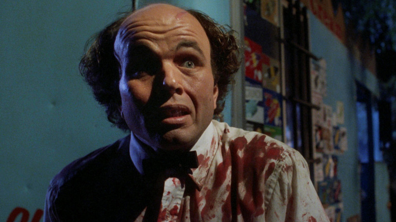Ice Cream Man Clint Howard frowning bloody