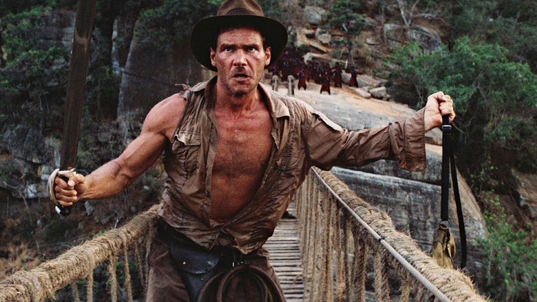 Harrison Ford as Indiana Jones.