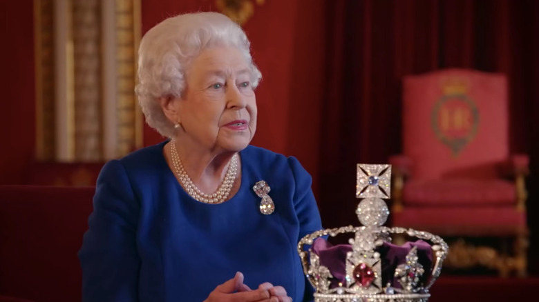 Queen Elizabeth II with crown