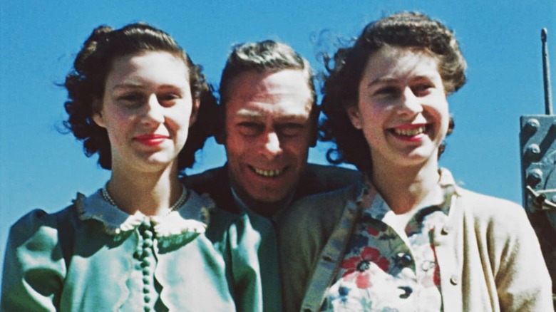 Princess Margaret, King George VI, Queen Elizabeth.