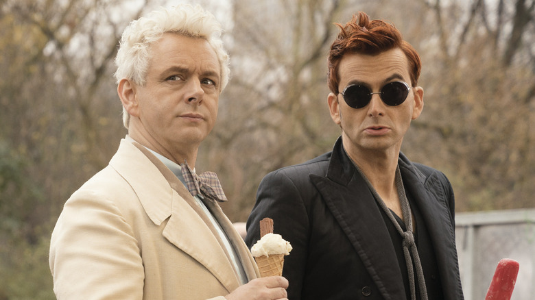 Michael Sheen and David Tennant dessert Good Omens