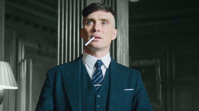 Cillian Murphy smoking Peaky Blinders