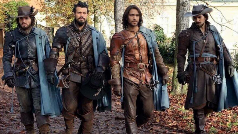 The Musketeers walking into battle