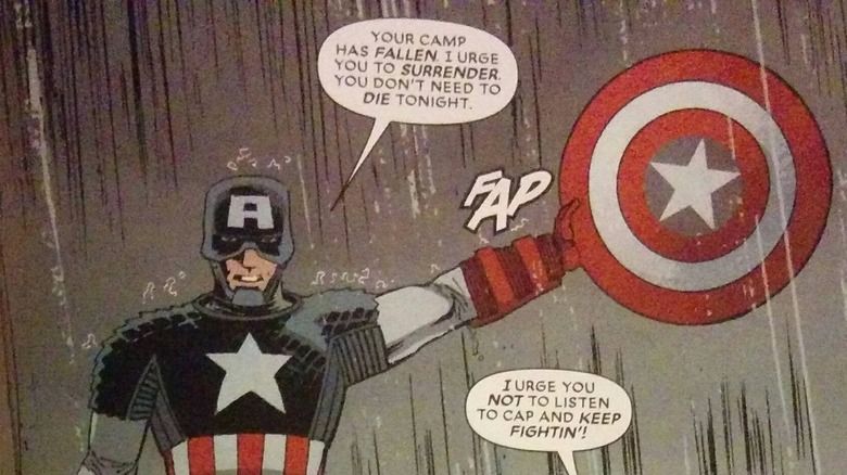 Cap offering Deadpool warning in "The Good, The Bad, and The Ugly)