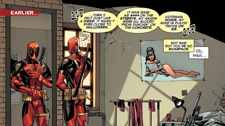 Deadpool looks in mirror in "Deadpool: Suicide Kings"