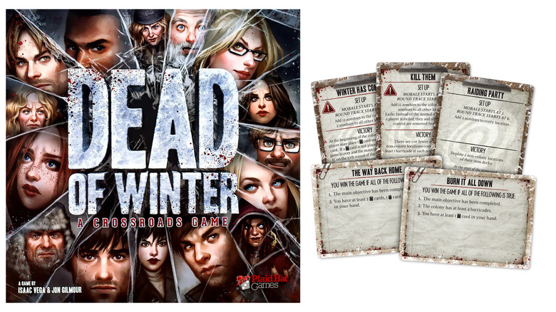 Dead of Winter board game box and cards