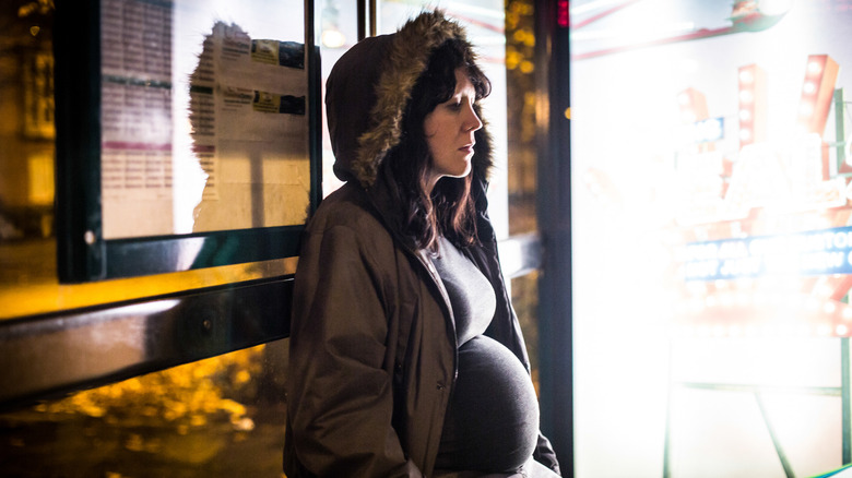 Pregnant Alice Lowe in "Prevenge"