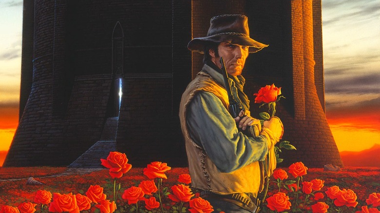 Eastwood-styled Roland at the foot of the Dark Tower for in a graphic novel illustration