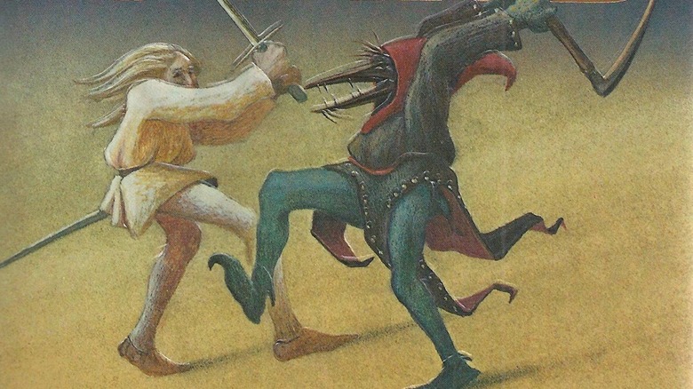 Heironymous Bosch-style art illustrating good vs evil for the uncut hardcover edition of The Stand