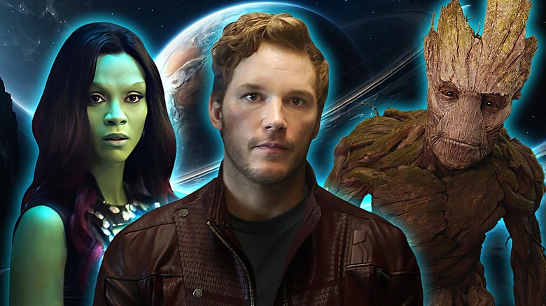 Guardians of the Galaxy Star-Lord, Gamora and Groot 