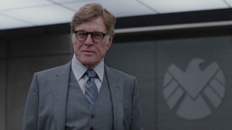 Alexander Pierce stands in the Triskelion offices in Captain America: The Winter Soldier