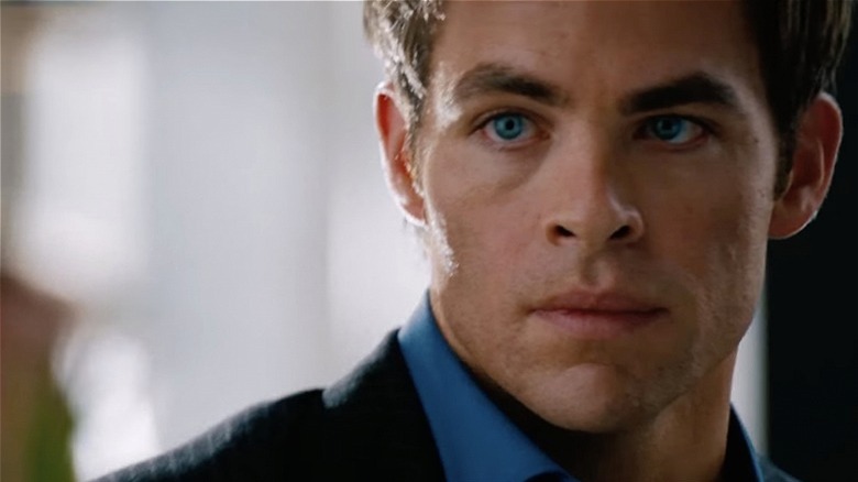 Chris Pine in the rom-com action flick, "This Means War" (2012)