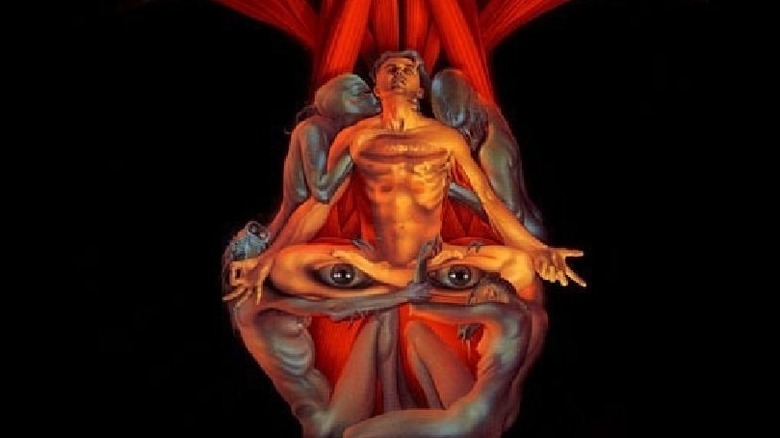 The creatures wrapping themselves around the man on the cover of Clive Barker's The Hellbound Heart