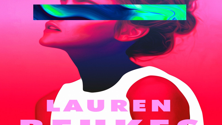 A girl with a bar over her eyes on the cover of Lauren Beukes' Bridge