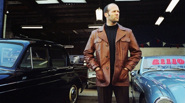 Jason Statham as Terry Leather selling cars in The Bank Job