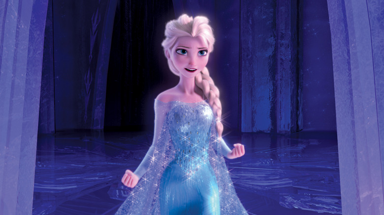 Elsa (Idina Menzel) looking powerful in Frozen