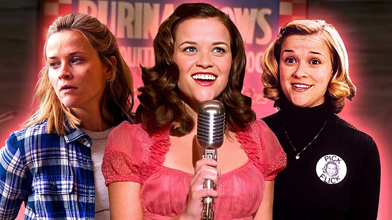 Reese Witherspoon in Wild, Walk the Line, and Election.