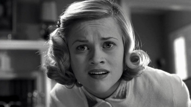 Reese Witherspoon as black-and-white Mary Sue Parker in Pleasantville