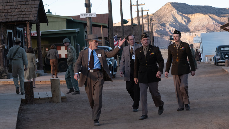 Oppenheimer showing Los Alamos to military