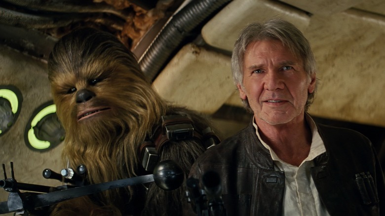 Chewbacca and Han Solo on Millennium Falcon