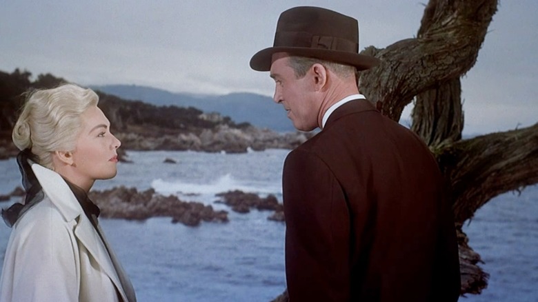 Kim Novak and James Stewart in Vertigo