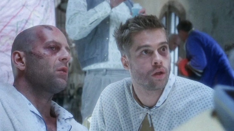 Bruce Willis and Brad Pitt in 12 Monkeys