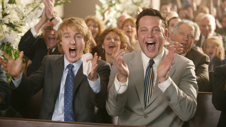 Owen Wilson and Vince Vaughn clapping