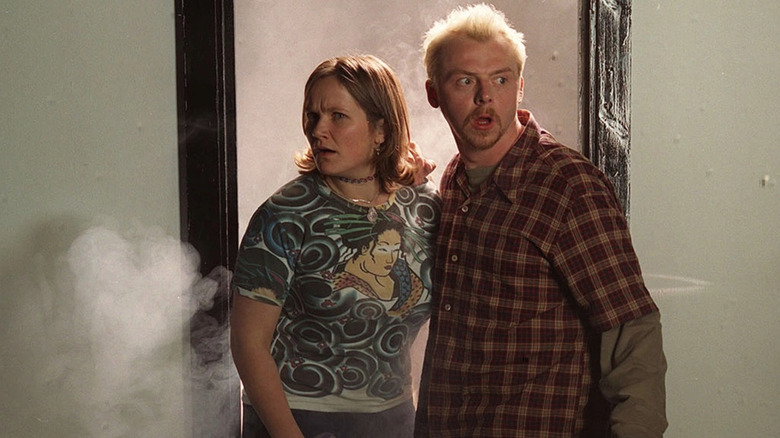 Simon Pegg and Jessica Hynes in "Spaced."