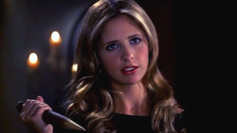 Buffy with stake